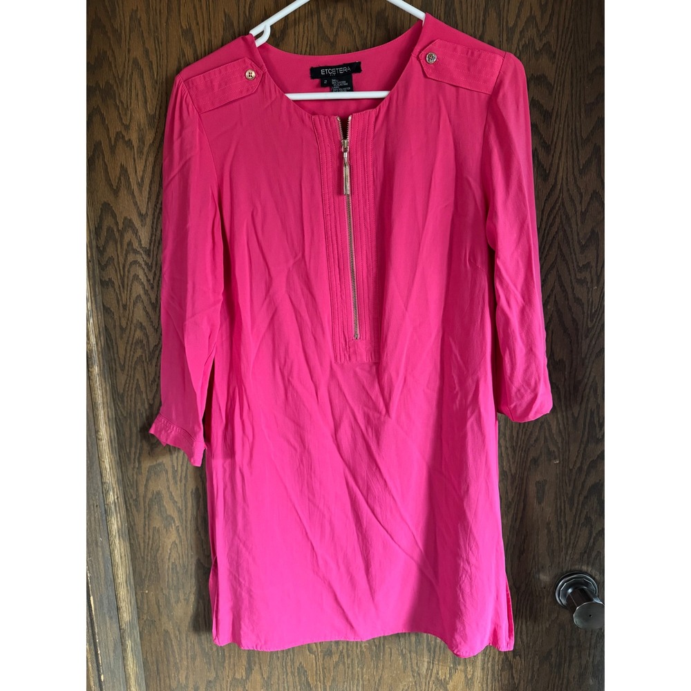 Etceterra‎ Pink Zip Tunic Dress Size 2